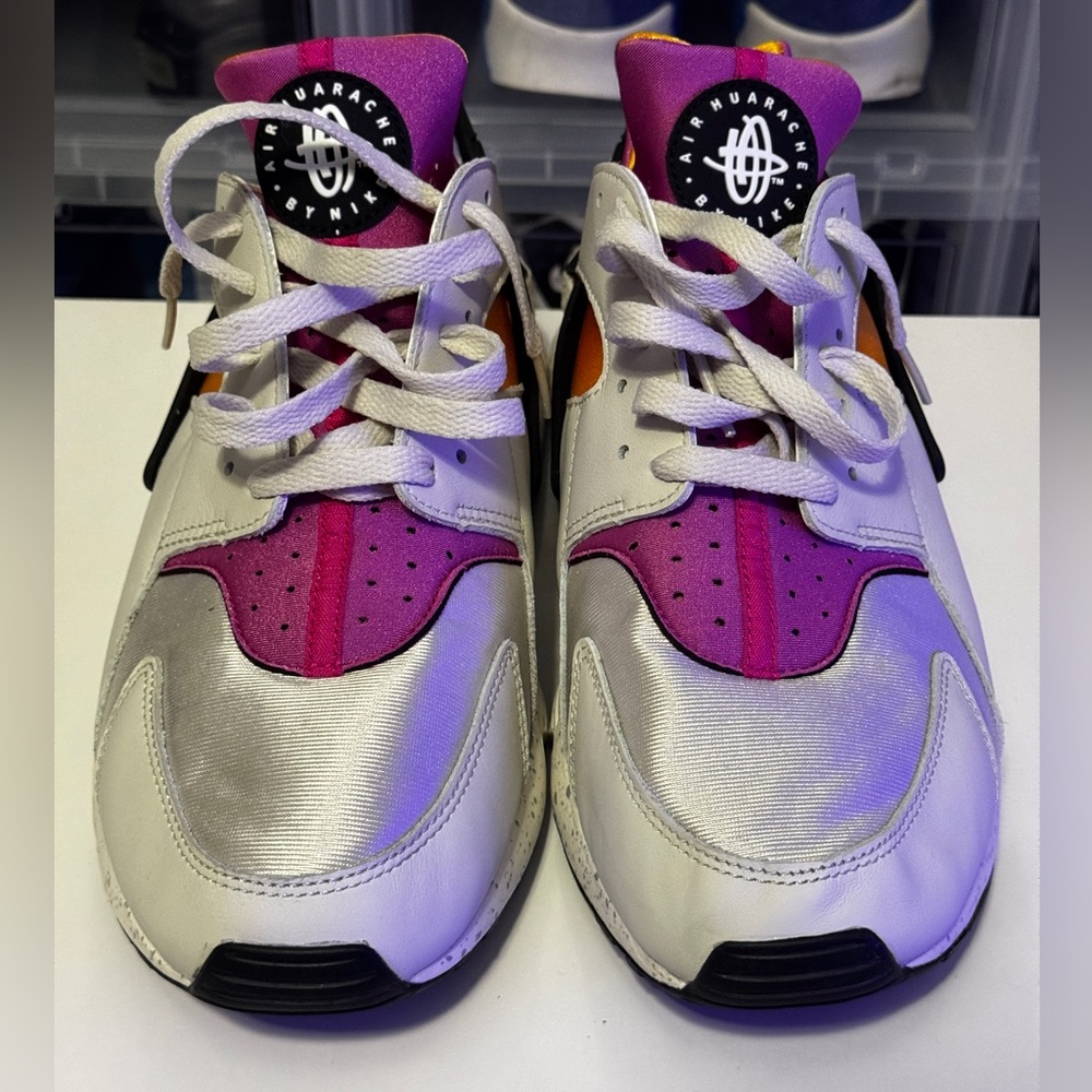 Nike Air Huarache - White, Pink, and Orange